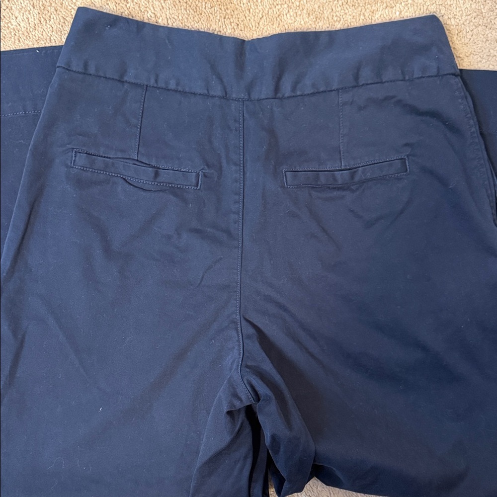 Gap Wide Leg Khaki Pants in Navy Blue Size 6 - Picture 6 of 8